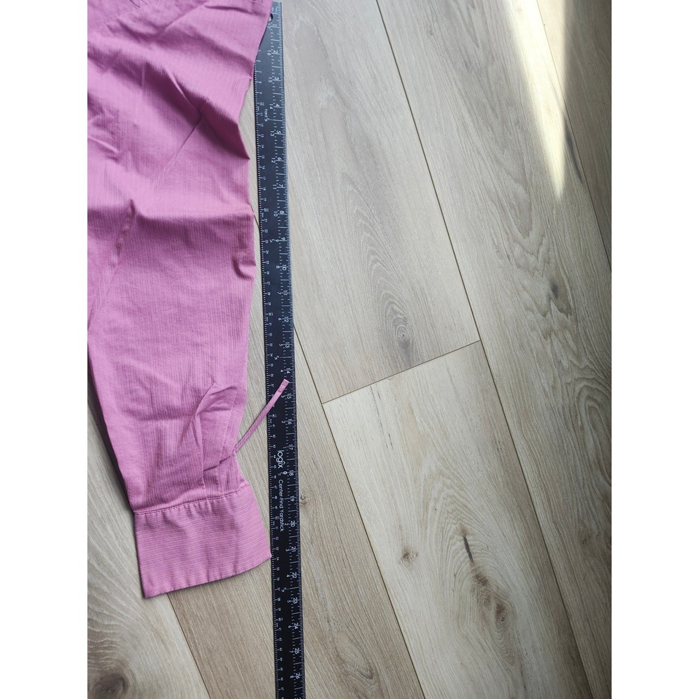 Apostrophe Stretch Pink Button Up Blouse Lace Up Tie Cuffs Plus Size 16W - Picture 9 of 9